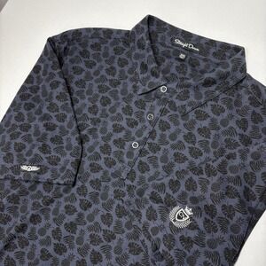 Straight Down Mens Polo Shirt Size 2XL Blue Charleston‎ National Golf Club Logo
